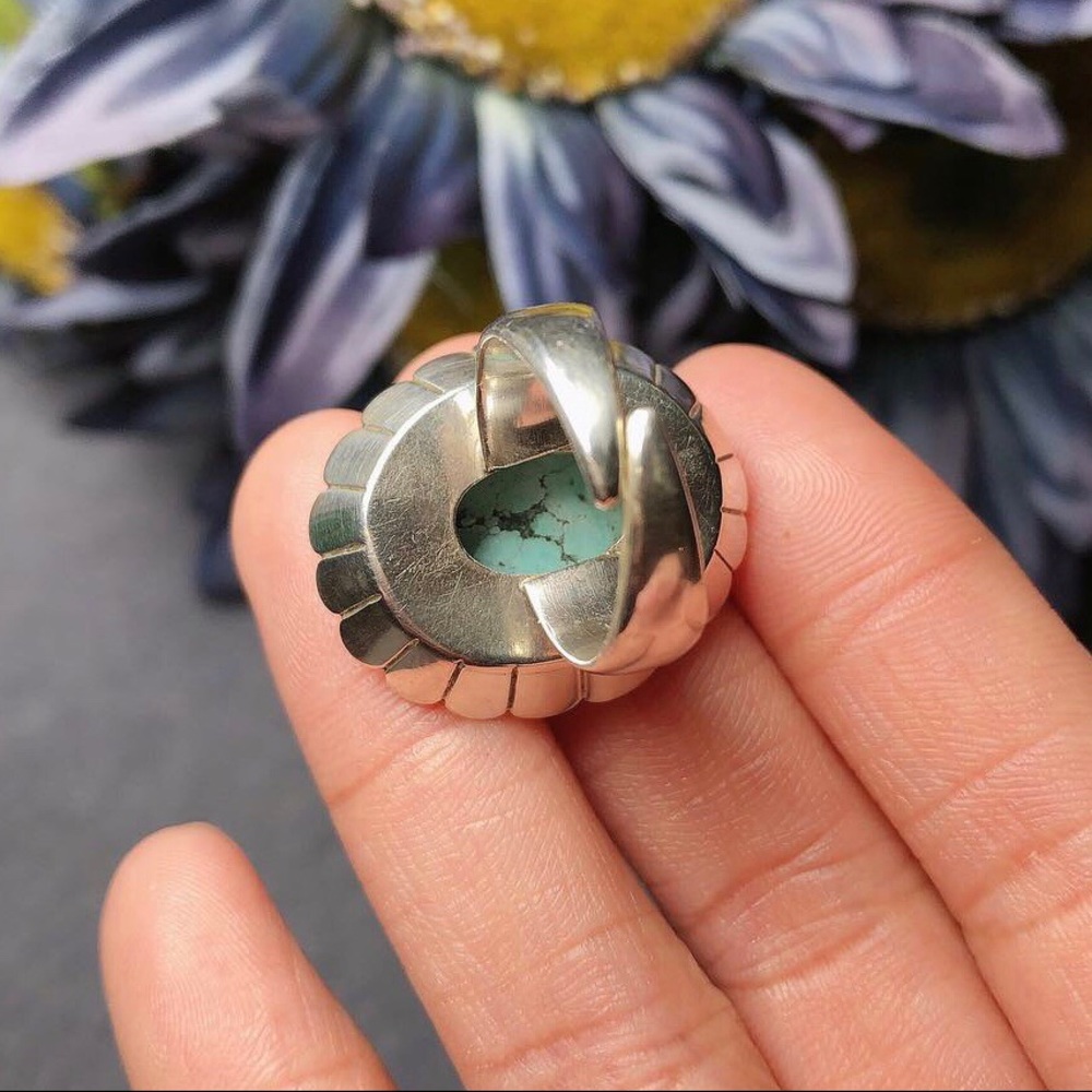 Clearancesterling Silver Turquoise Ring - image 3